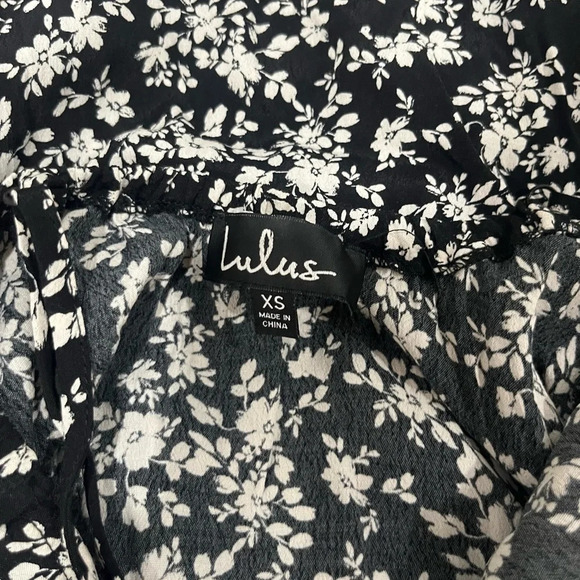 Lulus Lily Jane Black and White Floral Print Maxi Dress Size XS - Picture 9 of 11